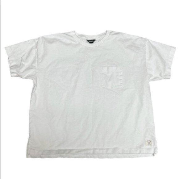 Roots Cropped Boxy White T-shirt Size XL - Picture 1 of 6